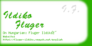 ildiko fluger business card